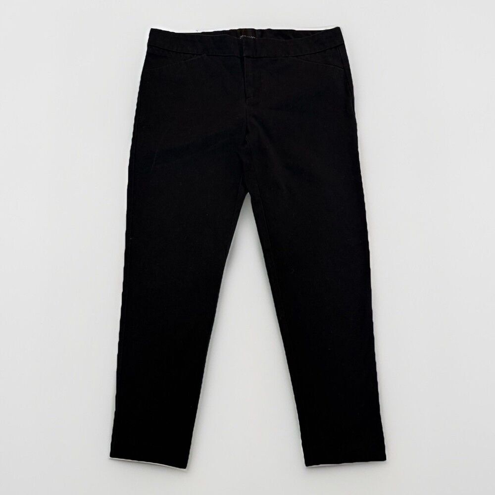 Cynthia Rowley Black Pants Chinos Trousers 4 Cotton Blend Career Straight Leg